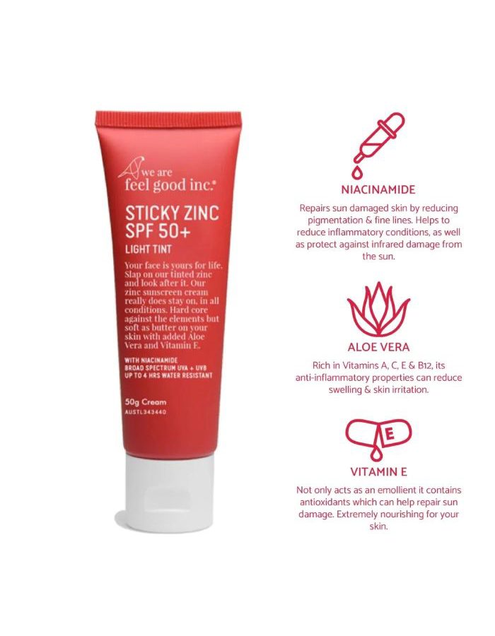 Sticky Zinc LIGHT TINT SPF 50+ 50g